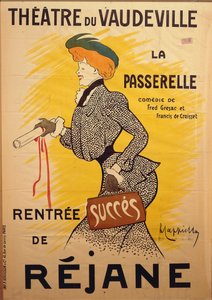 Theatre du Vaudeville: La Passerelle, door Leonetto Cappiello (1875-1942), illustratie door Leonetto Cappiello