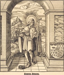 Sint Jodocus door Leonhard Beck