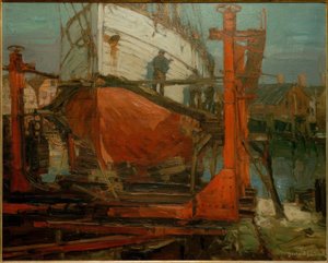 Op de helling, Elbe-pilotschoener door Leonhard Sandrock
