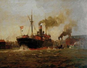 L. Sandrock, Vertrekkende stoomboot