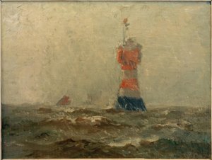 Vuurtoren Roter Sand in de monding van de Wezer