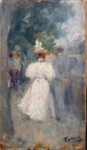 Parijse boulevard door Leonid Osipovic Pasternak