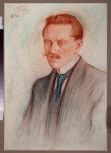 Portret van de dichter Jurgis Baltrušaitis door Leonid Osipovic Pasternak