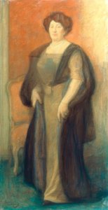 Portret van Anna Borisowna Wisotskaja door Leonid Osipovic Pasternak