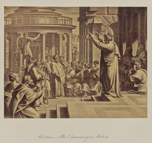 Spotprent - Paulus preekt in Athene.