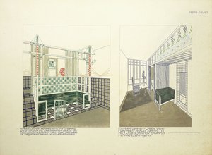 Kinderkamer en Gastenkamer door Leopold (after) Bauer