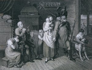 Het afscheid van de landweerman door Leopold Blonder