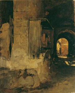 Poort van een Arabisch huis door Leopold Carl Muller