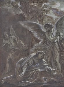 Christus op de Olijfberg door Leopold Kupelwieser