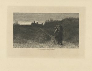 Wandelaar in een duinlandschap door Leopold Lowenstam