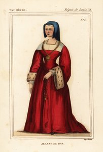 Jeanne de Bar, enige dochter van Robert de Bar, vrouw van Louis de Luxembourg door Leopold Massard