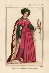 Madeleine de France, Gravin de Foix, dochter van koning Karel VII van Frankrijk door Leopold Massard