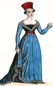 Marie de Fayel, vrouw van Renaud-de-Nanteuil en moeder van Marguerite-de-Nanteuil, onder het bewind van Karel VII door Leopold Massard