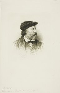 Portret van Daubigny door Leopold Massard