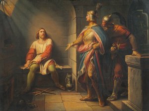 Lodewijk de Beier kondigt Frederik de Schone in 1314 zijn vrijlating aan en biedt hem het mederegeerrecht aan door Leopold Schulz