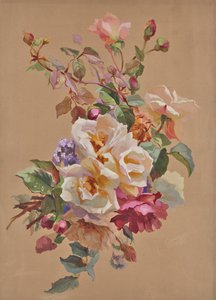 Rozen en vergeet-me-nietjes