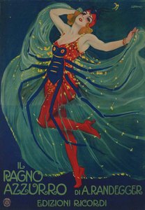 De blauwe spin door Alberto Iginio Randegger, 1916