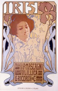 Iris gecomponeerd door Pietro Mascagni, affiche door Leopoldo Metlicovitz, libretto door Luigi Illica, 1898