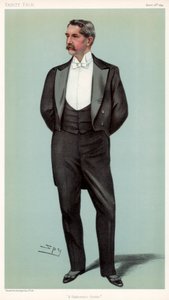 Een diplomatieke neef Henry White, Amerikaanse diplomaat, 1899 door Leslie Matthew Ward