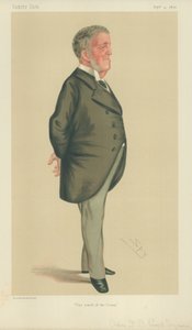 Admiraal Frederick Beauchamp Paget-Seymour, De deining van de oceaan, 9 september 1876, Vanity Fair cartoon door Leslie Matthew Ward