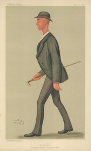 Henry Searle, professioneel kampioen roeier van de wereld, 7 september 1889, Vanity Fair cartoon