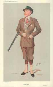 Lord John Savile, Rufford Abbey, 15 april 1908, Vanity Fair cartoon door Leslie Matthew Ward