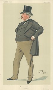 Mr Arthur Loftus Tottenham, Lofty, 15 april 1882, Vanity Fair cartoon door Leslie Matthew Ward