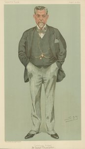 Mr James Thompson, Caledonian Railway, 15 augustus 1895, Vanity Fair cartoon door Leslie Matthew Ward