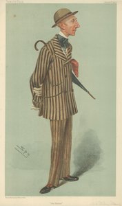 Mr William Crawfurd Stirling-Stuart, De hoedenmaker, 23 juni 1904, Vanity Fair cartoon door Leslie Matthew Ward