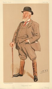 Mr William Montagu Tharp, Chippenham Park, 21 juni 1894, Vanity Fair cartoon door Leslie Matthew Ward