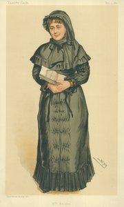 Mevrouw Georgina Weldon, mevrouw Weldon, Vanity Fair cartoon door Leslie Matthew Ward