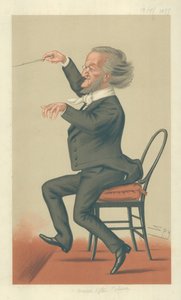 Richard Wagner, muziek van de toekomst, 19 mei 1877, Vanity Fair cartoon door Leslie Matthew Ward