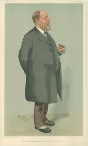 Sir John Wolfe-Barr, hij heeft niets beter ontworpen dan zijn eigen fortuin, 26 januari 1905, Vanity Fair cartoon door Leslie Matthew Ward