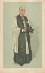 De Eerwaarde Edgar Sheppard, een grote huwelijken, 24 maart 1904, Vanity Fair cartoon door Leslie Matthew Ward