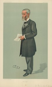 De zeer eerbiedwaardige Sir John Gordon Sprigg, De Kaap, 16 september 1897, Vanity Fair cartoon door Leslie Matthew Ward