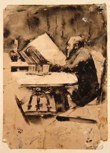 Man in café