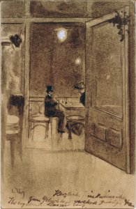 Zaal Café Bauer door Lesser Ury