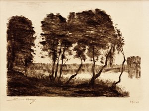 Schlachtensee I door Lesser Ury