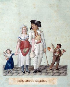 Franse Revolutie: een familie gaat naar de guinguette door Lesueur Brothers