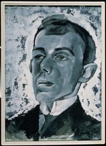 Portret van de dichter Ossip Mandelstam (1891-1938) door Lev Aleksandrovitc Bruni