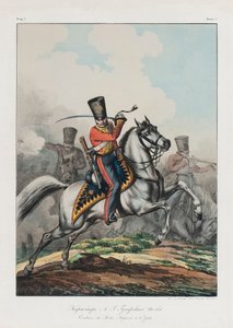 Karabinier van het Huzarenregiment door Lev Alexandrovich Belousov
