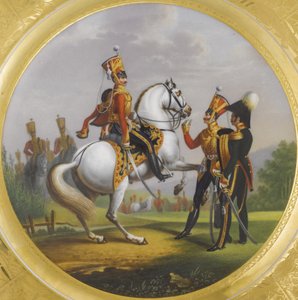 Hoofd Officier en Onder Officier van het Levenswacht Hussar Regiment door Lev Alexandrovich Belousov