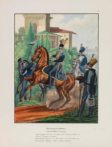Grenadierkorps van het Keizerlijke Russische Leger Uniformen van het Russische Keizerlijke Leger, 1837-1839 door Lev Alexandrovich Belousov