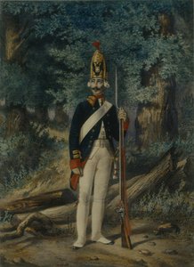 Grenadier van het Preobrazhensky Regiment in 1800