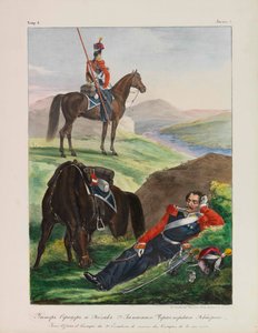 Officier van het Zwarte Zee Kozakkeneskadron Uniformen van het Russische Keizerlijke Leger door Lev Alexandrovich Belousov