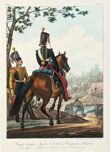 Onder Officier van het Cavalerie Pionierseskadron, 1830-1840s door Lev Alexandrovich Belousov