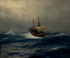 Storm op Zee, 1887 door Lev Felixovich Lagorio