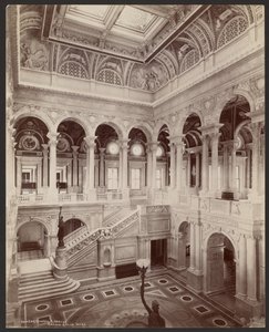 Congresbibliotheek: Grote trappenhal door Levin C. Hardy