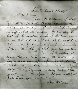 Brief van Lew Wallace aan W. H. Bonney (1860-81) 15 maart 1879 door Lew Wallace