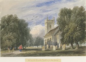 Bradley-in-the-Moors Kerk: aquarel schilderij, nd [ca. 1830-1840]